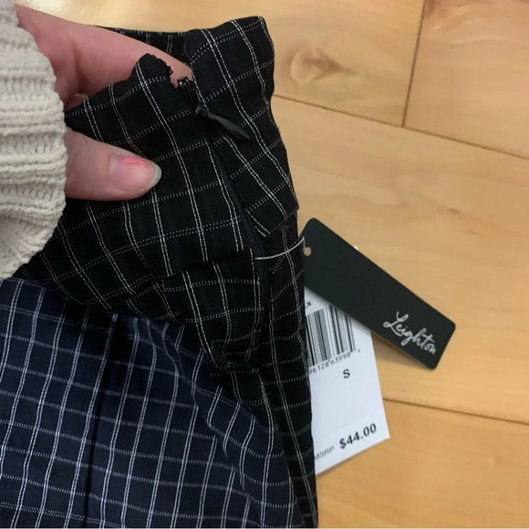 Black White Plaid Mini Skirt Size Small New With Tag Womens Checkered Y2K - Picture 2 of 6